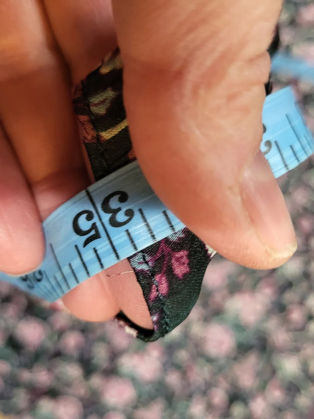 Floral Print Long Sleeve Tiered Mini Dress - Pink on Black - Picture 8 of 9